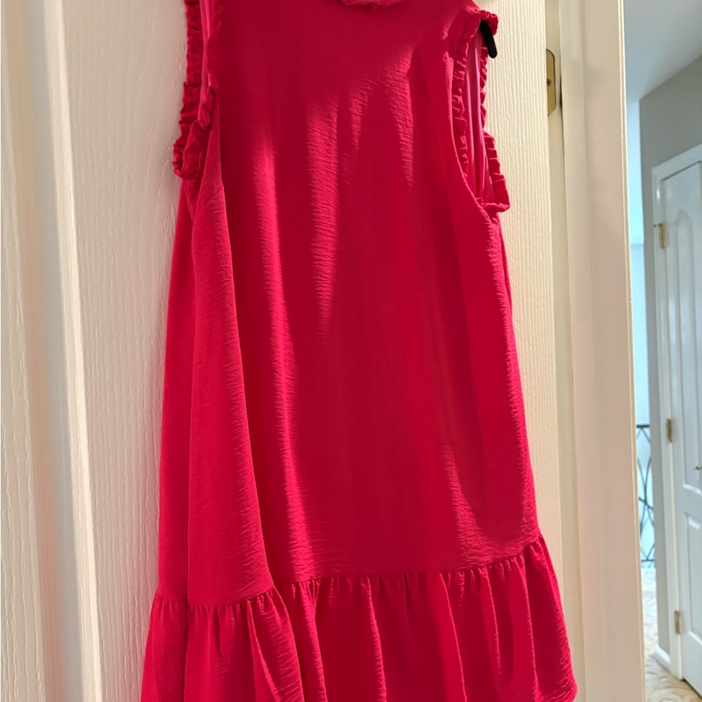 Vibrant Hot Pink Sleeveless Dress